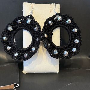 925 Hand crochet earrings